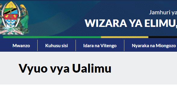 Vyuo Bora Vya Ualimu Tanzania 2025