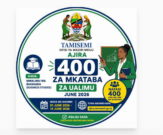 TAMISEMI Ajira 400 za Mkataba za Ualimu June 2026