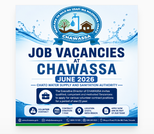 CHAWASSA Volunteer Contract Job Vacancies June 2026