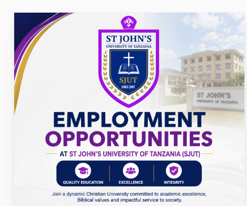 Employment Opportunities at St John’s University of Tanzania (SJUT) June 2026