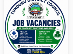 Job Vacancies at Tunduru District Council June 2026