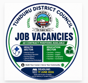 Job Vacancies at Tunduru District Council June 2026