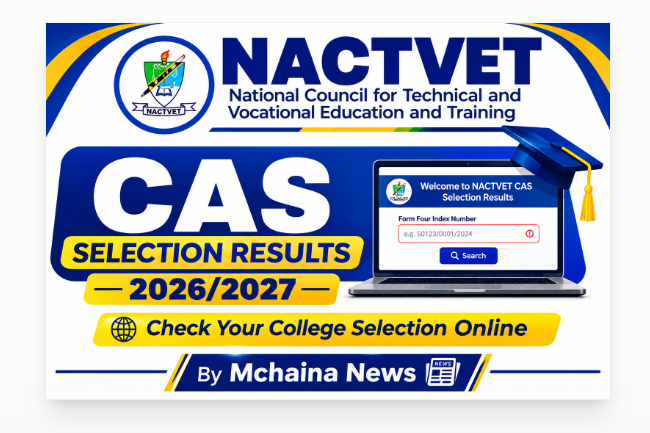 NACTVET CAS Selection Results 2026/2027 Released – Check Your College Selection Online